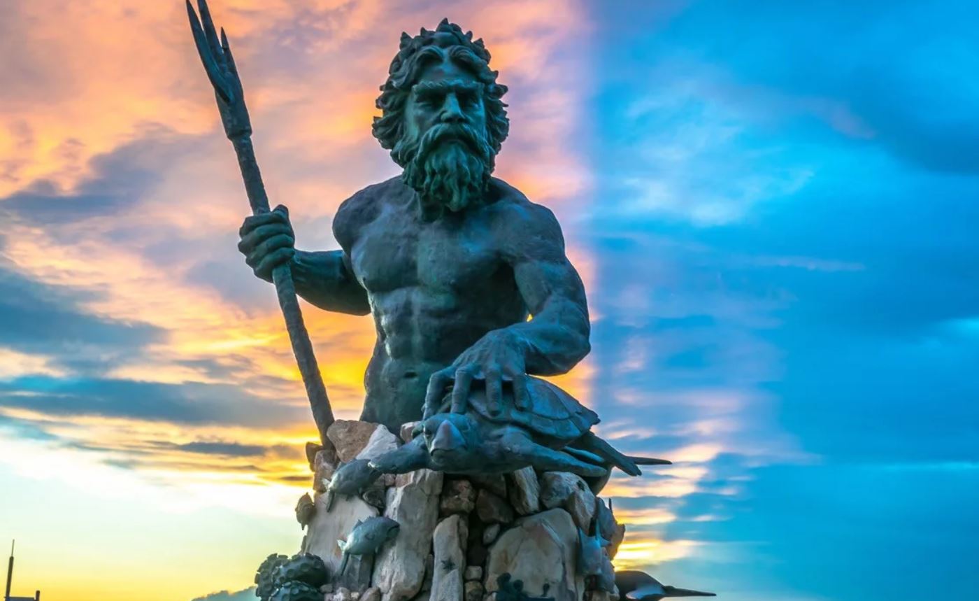 Посейдон р. Посейдон Бог древней Греции Посейдон. Нептун мифология Бог. Нептун Бог Посейдон. Бог моря Посейдон статуя.